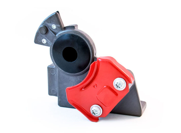 38° Bracket Mount Gladhand, Anodized, Emergency