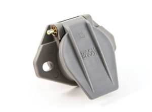 Small Style Two Hole Receptacle, 180° Connection, Solid Pin