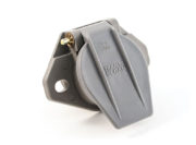 Small Style Two Hole Receptacle, 180° Connection, Solid Pin 2
