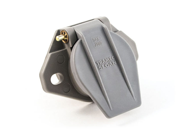 Small Style Two Hole Receptacle, 180° Connection, Split Pin