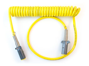 7-Way ISO Cable - 15ft (4.6m), Coiled, 12" (30.5cm) & 48" (121.9cm) Leads