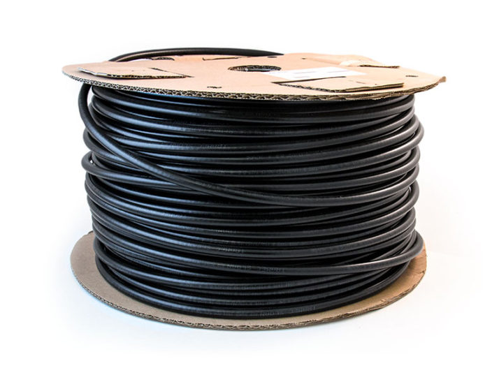 1/2" (12.7mm) Nylon Tubing, Black, 500ft (152.4m)