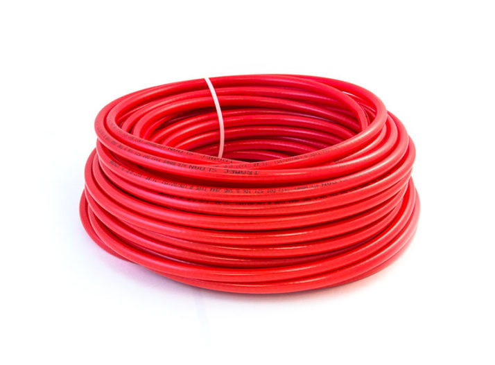 1/2" (12.7mm) Nylon Tubing, Red, 100ft (30.5m)