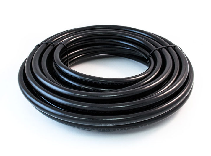 3/4" (19.1mm) Nylon Tubing, Black, 50ft (15.2m)