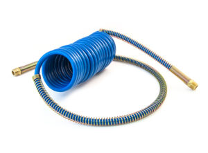 MAXXValue Coiled Air – 15ft (4.6m) with 12" (30.5cm) & 40" (101.6cm) Leads, Blue