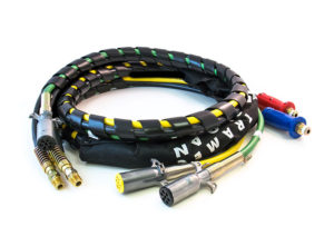 4-in-1 Wrap – 15ft (4.6m) Power/Air Lines with Dura-Grip, ABS & Yellow ISO Cable