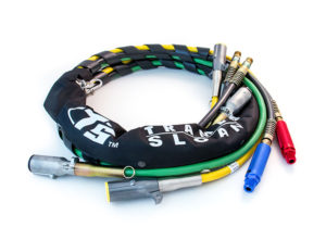 4-in-1 Wrap – 15ft (4.6m) Power/Air Lines with Aluminum Dura-Grip, ABS & Yellow ISO Cable