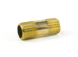 Long Brass Nipple, 1-1/2" (3.8cm) length, 1/8" (3.2mm)