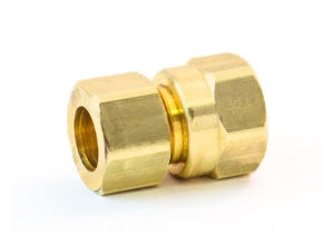 Compression x Female Pipe Connector, 1/2"x3/8" (12.7mm X 9.5mm)