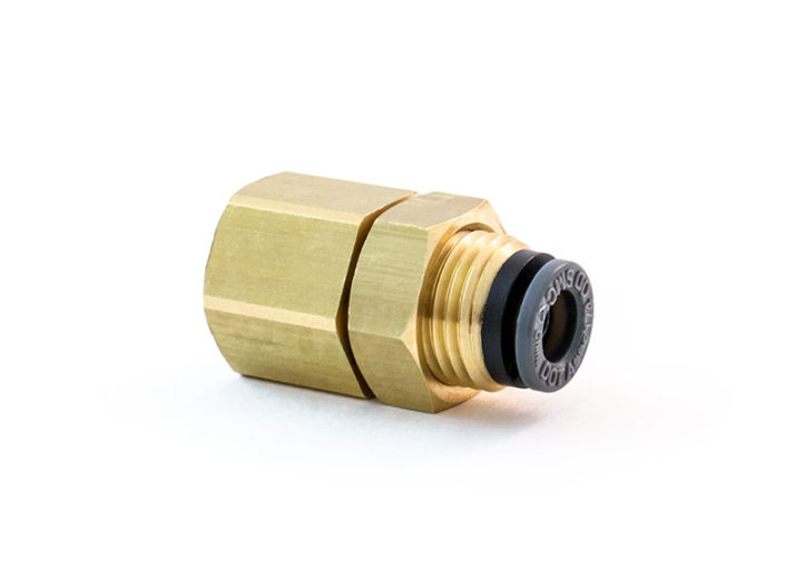 Bulkhead Female Connector, 1/4"x1/8" (6.4mm X 3.2mm)